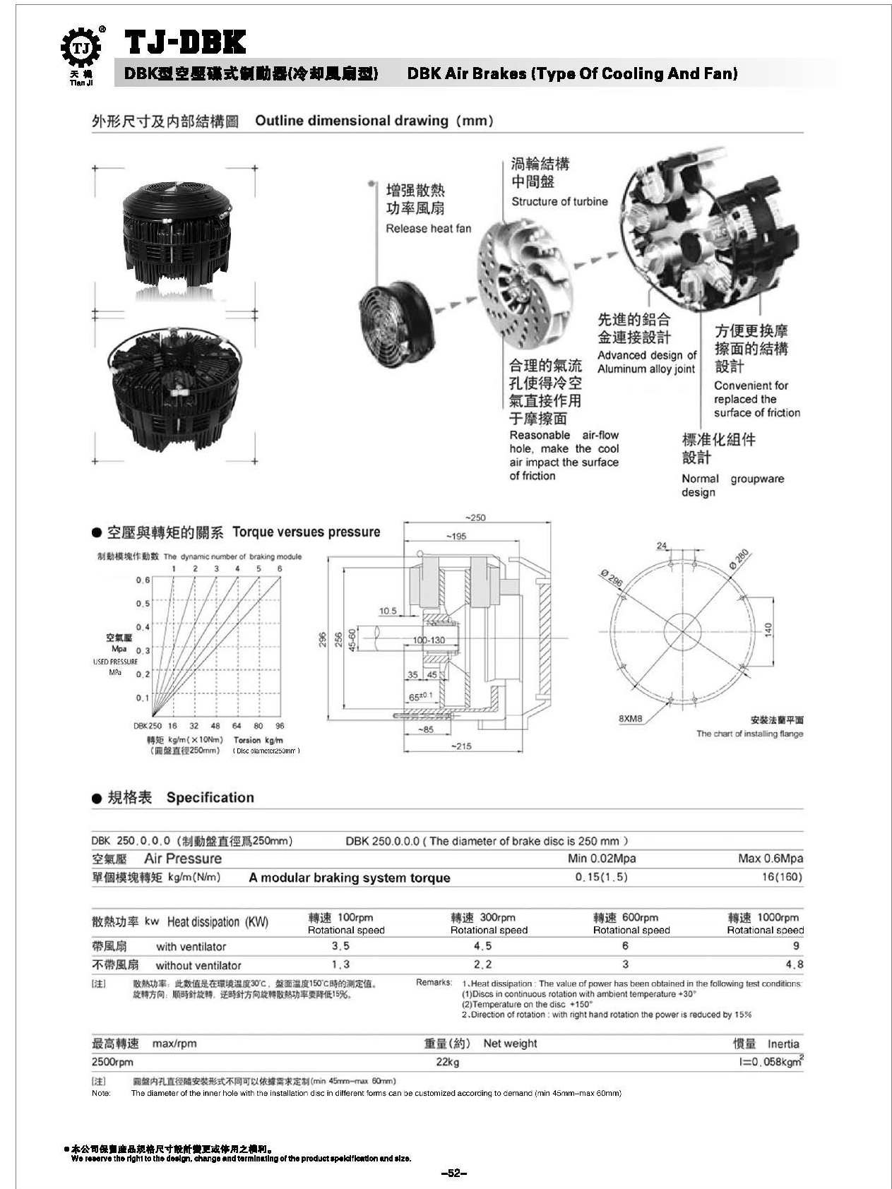 DBK型空壓碟式制動(dòng)器 DBK型空壓碟式制動(dòng)器